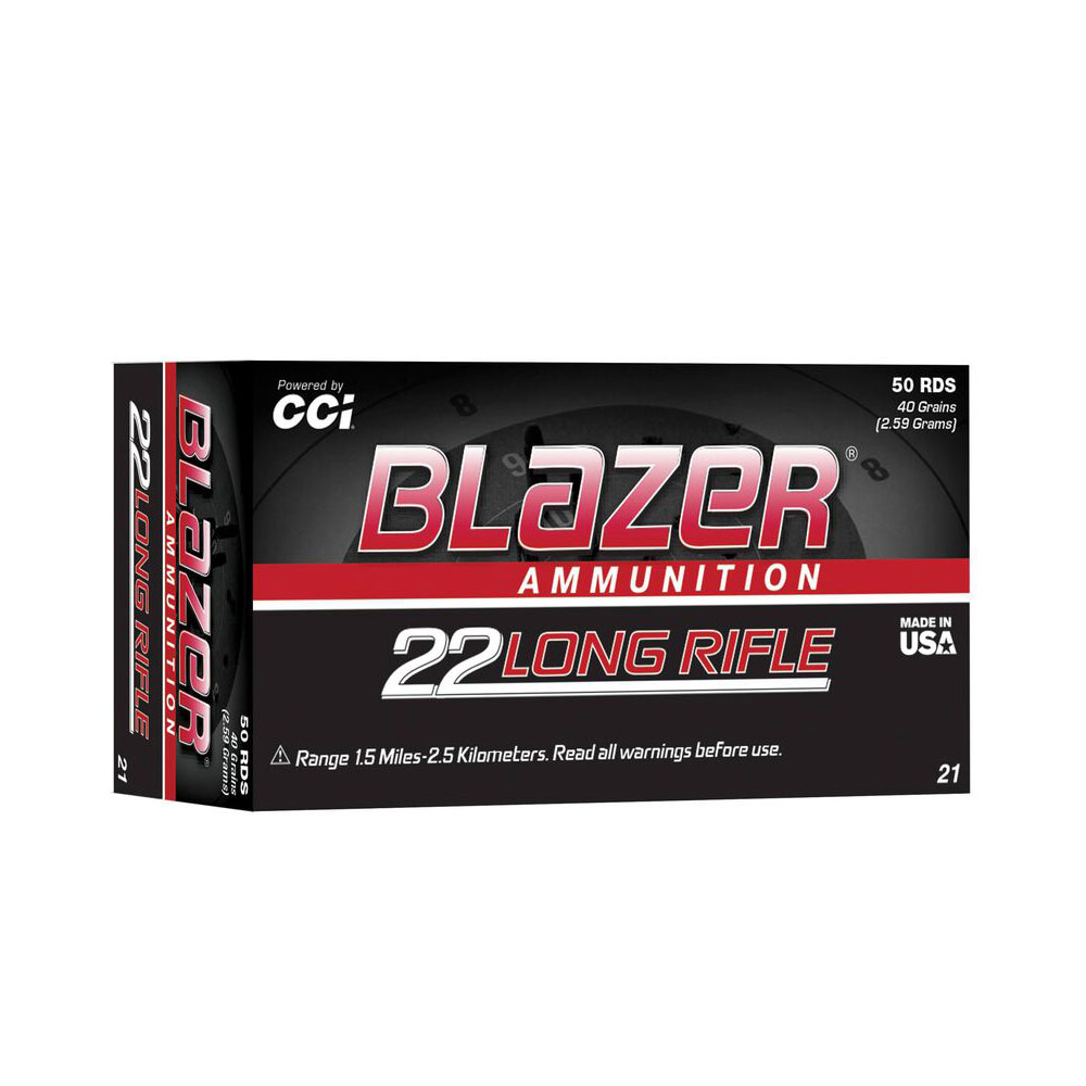 .22lr cci blazer 40g, munitions .22LR, CCI Blazer, tir sportif, haute vélocité, précision, plinking, lead round nose, 40 grains, performance fiable, armurerie jura, armurerie dole