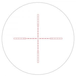 hawke 10× ½ Mil Dot Réticule