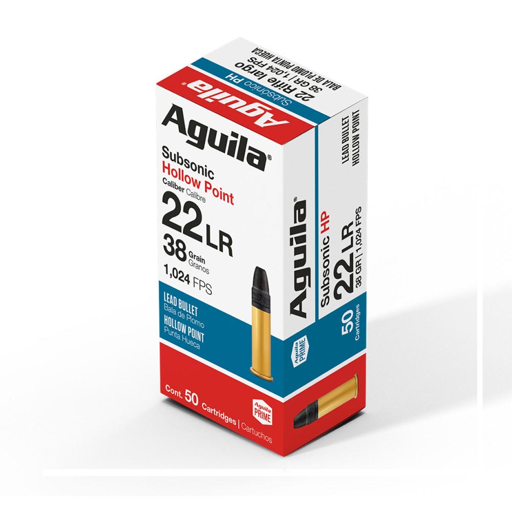 .22lr aguila subsonic hp 38gr