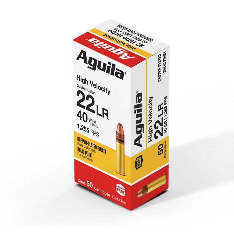 .22LR AGUILA Super extra HV 40gr, 22LR, Aguila Super Extra, 40gr, tir sportif, précision, plinking, Copper Plated Solid Point, munitions de qualité, armurerie jura, armurerie dole