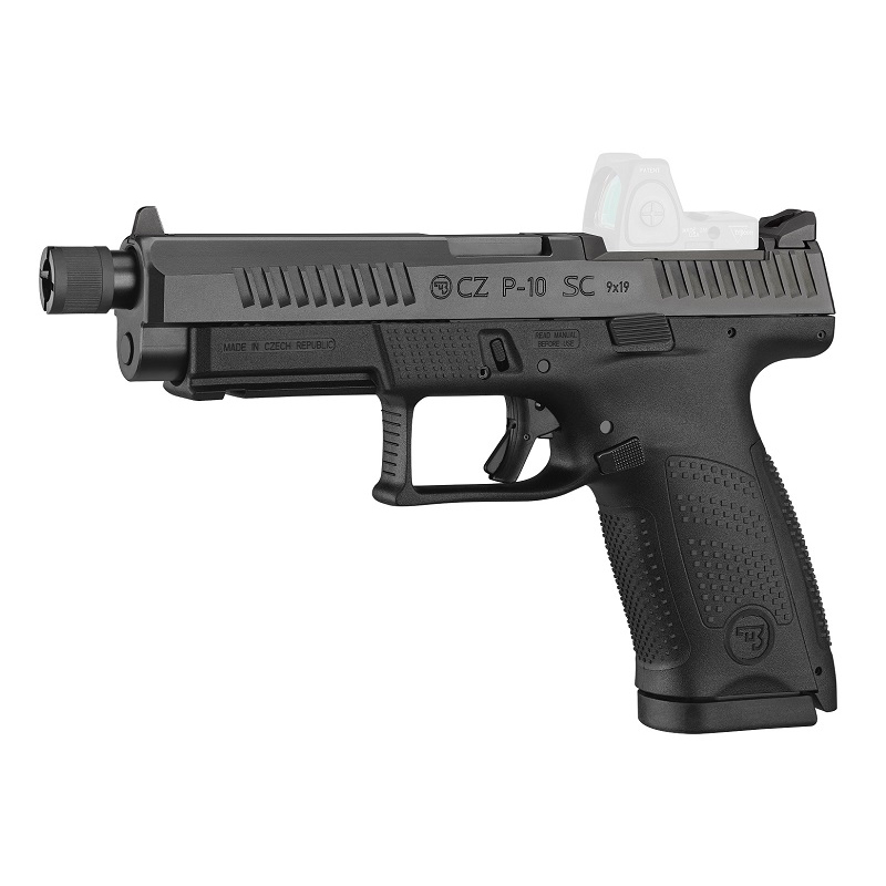PISTOLET CZ P-10SC OR FILETE 9X19, CZ, Česká zbrojovka, P-10 SC, Optic Ready, fileté, 9x19mm, pistolet, tir sportif, port dissimulé, précision, fiabilité, ergonomie, compact, léger, polymère, canon fileté, modérateur de son, co-témoins.