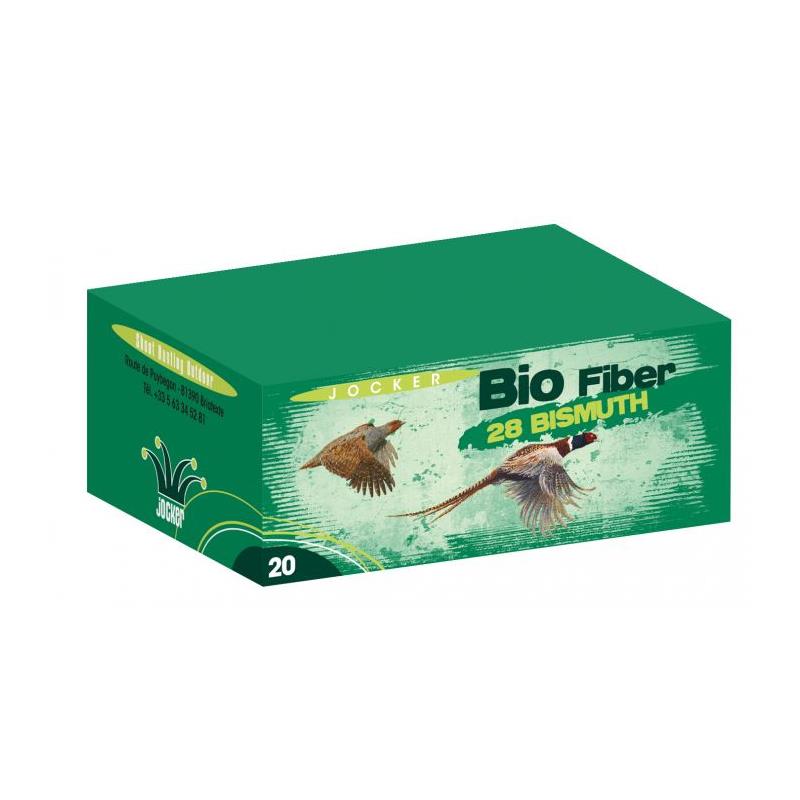 jocker bio fiber 28 bismuth 28g 20/70 bg pb6, Jocker Bio Fiber 28, cartouches de chasse 20/70, bismuth, fibre biodégradable, cartouches écologiques, chasse petit gibier