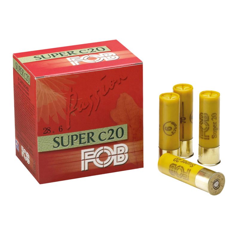 fob passion super 20/70 28g bj, cartouches FOB Passion Super 20, calibre 20/70 28g, cartouches chasse petit gibier, bourre à jupe BJ, munitions calibre 20, chasse au gibier, munitions FOB, accessoires de chasse