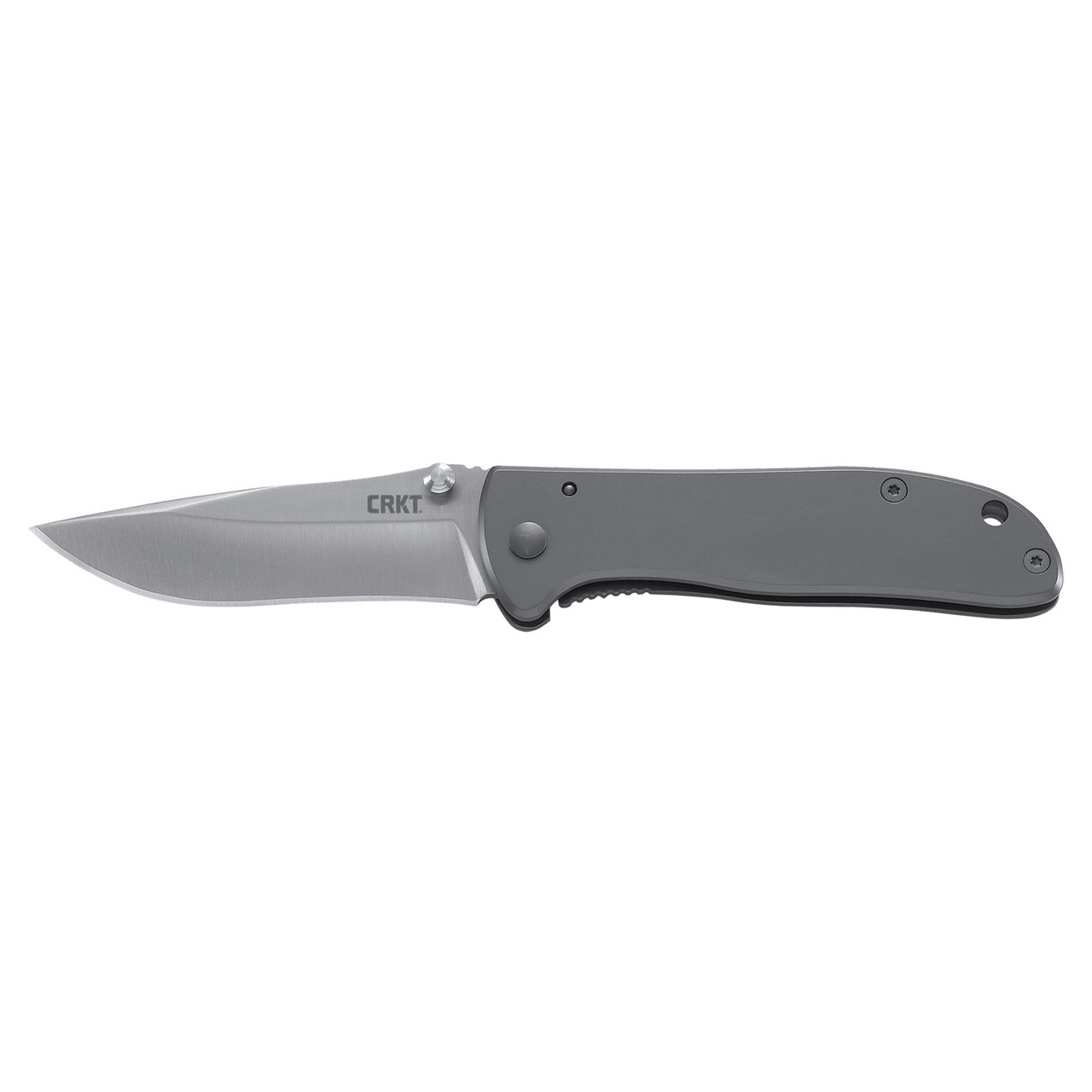 crkt drifter gris, CRKT, Drifter, 6450S, couteau pliant, 7,3 cm, acier 8Cr14MoV, drop point, EDC, couteau de poche, quotidien, travail, léger, compact, acier inoxydable, gris.