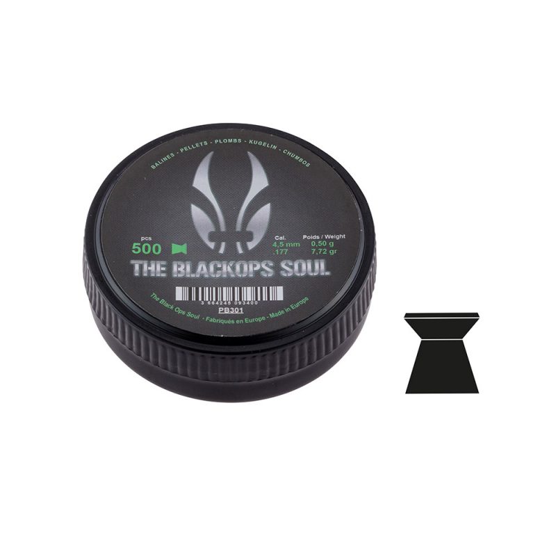 plombs bo black ops soul 4,5mm plats x500