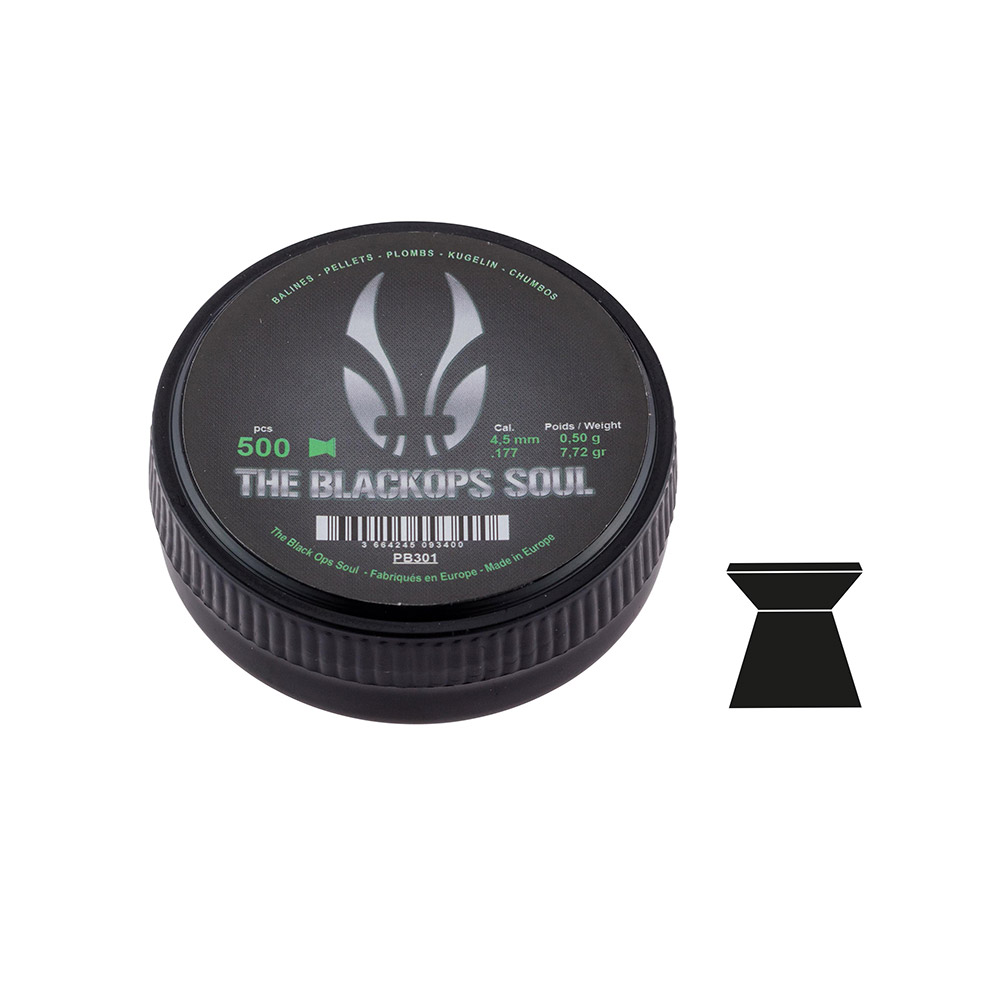 plombs bo black ops soul 4,5mm plats x500