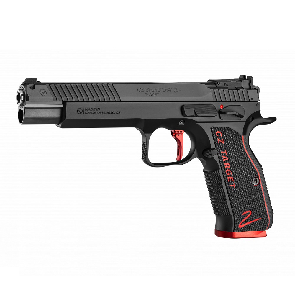 CZ, Česká zbrojovka, SHADOW 2 Target, 9x19mm, pistolet, tir sportif, précision, fiabilité, ergonomie, acier, canon 6 pouces, détente réglable, plaquettes G10.