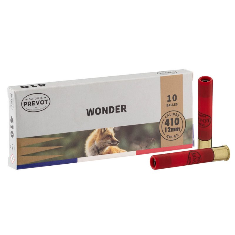 prevot balles wonder cal 410/76, PREVOT, Wonder, .410, 76mm, cartouches, chasse, fusil de chasse, balle, précision, puissance d'arrêt, expansive, fragmentation, petit gibier, lapin, lièvre.