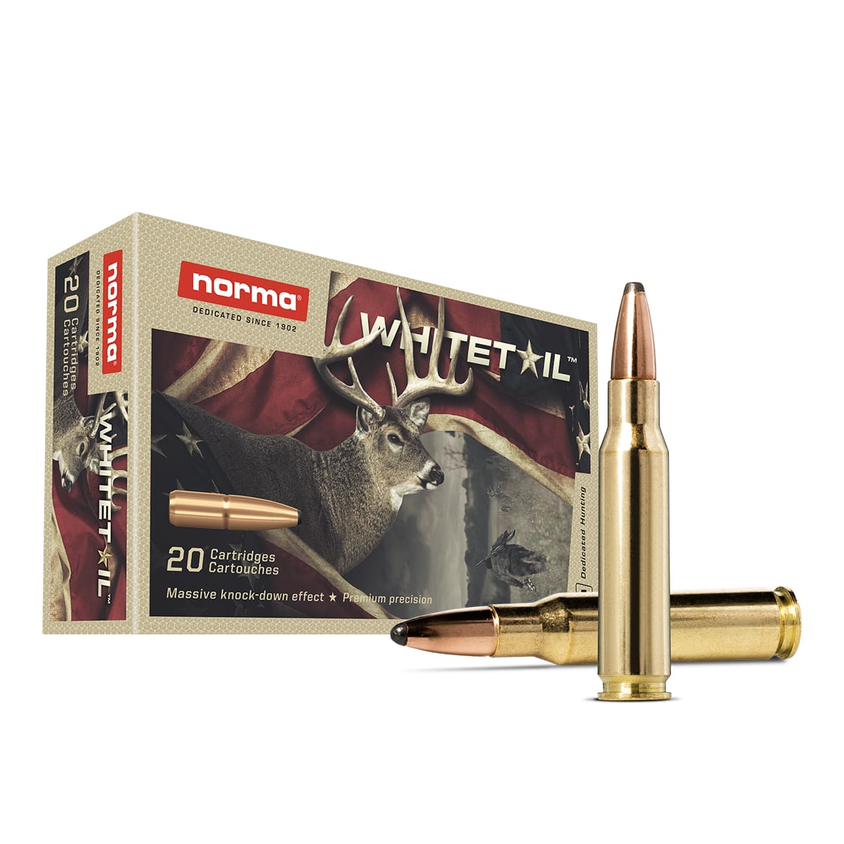 .308 win norma whitetail 150gr, munitions .308 Win, Norma Whitetail 150gr, balle .308 Winchester, chasse .308 Win, Norma .308 SP, munitions grand gibier .308, Norma Soft Point