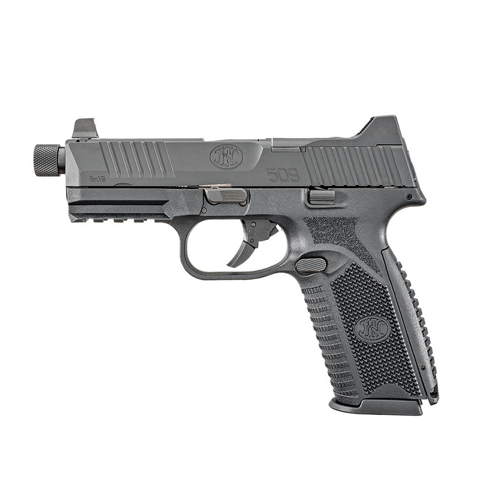 fn 509 tactical blk fileté cal 9x19mm, FN 509 Tactical BLK, pistolet FN 509 Tactical, FN Herstal 9mm, FN 509 Tactical fileté, FN 509 Tactical avec red dot, pistolet tactique FN 509, FN 509 Tactical France, FN 509 Tactical modérateur de son, FN 509 Tactical Picatinny.