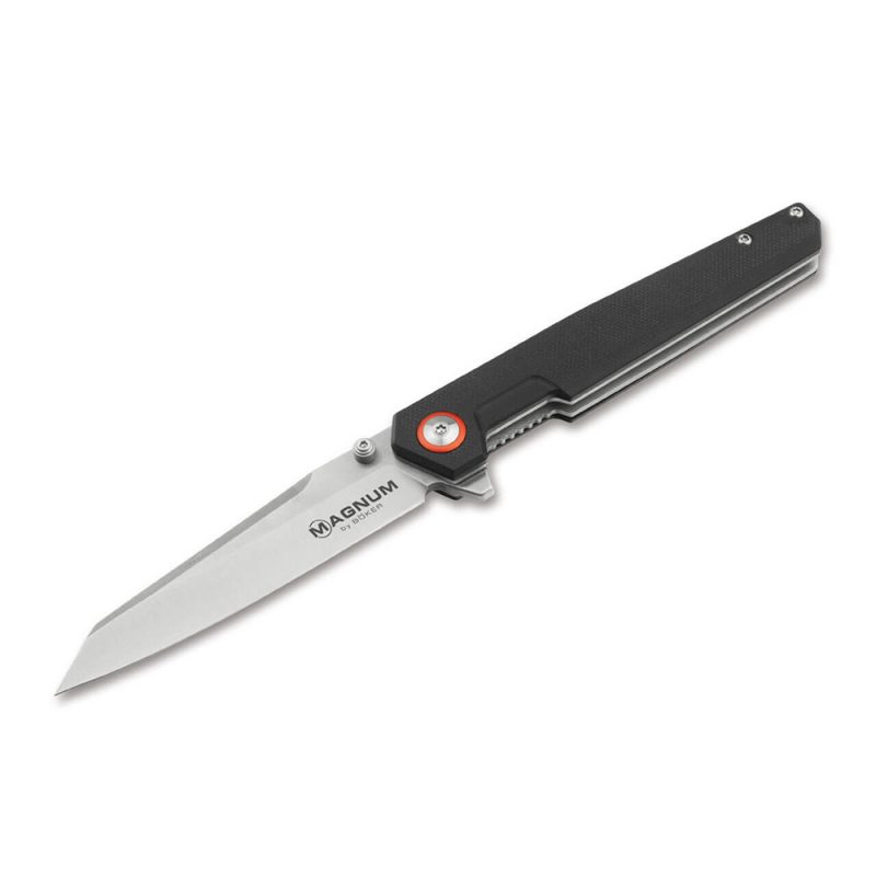 boker magnum brachyptera manche g10 lame 90mm, boker magnum brachyptera, couteau Böker, lame wharncliffe, couteau G10, couteau linerlock, couteau edc moderne, magnum brachyptera, couteau pliant 440B, flipper couteau