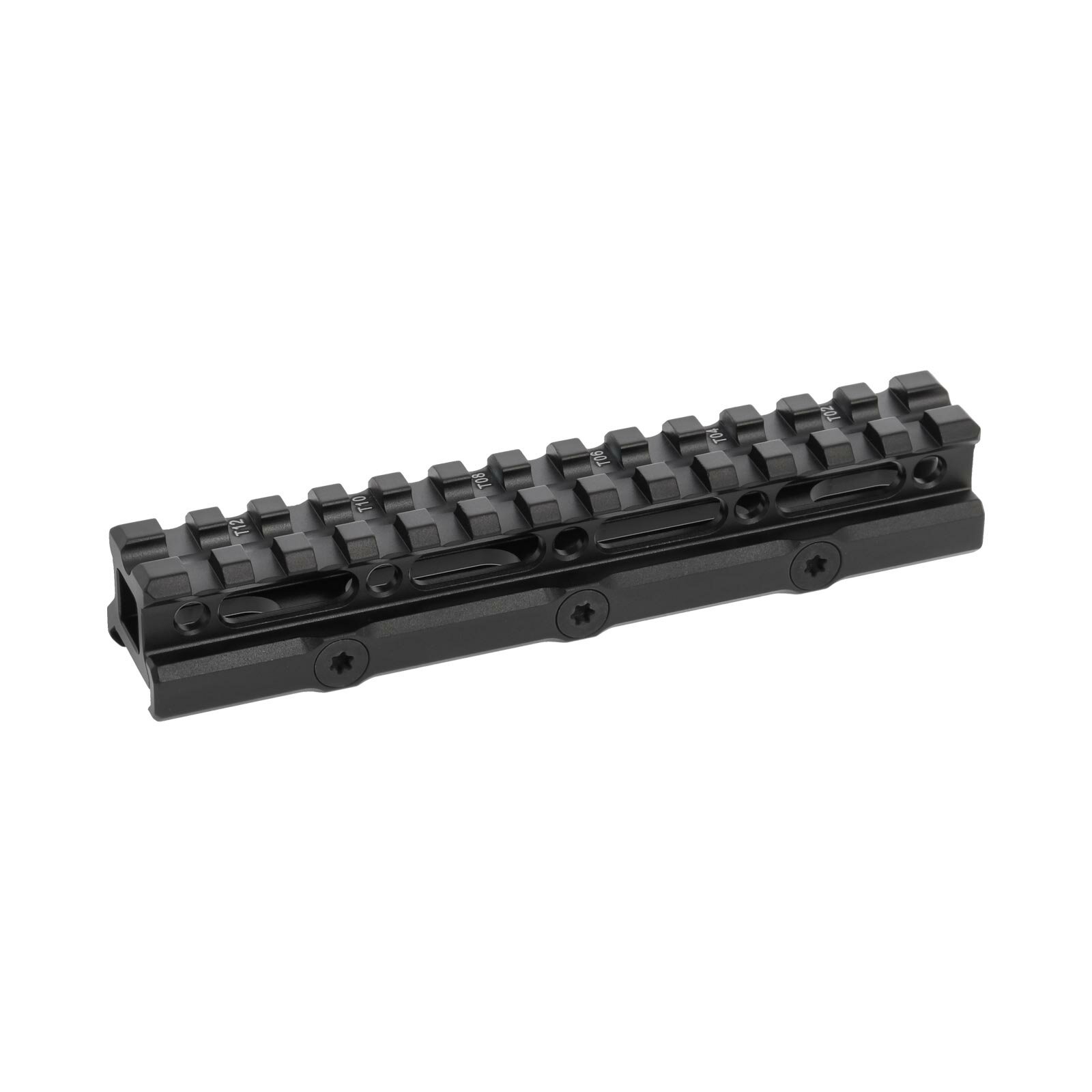 rÉhausse picatinny 0.75 pouces utg 13 slots, réhausse picatinny, UTG, rail 13 slots, montage optique, accessoire rail weaver, 0.75", rail tactique, support lunette, réhausse rail arme