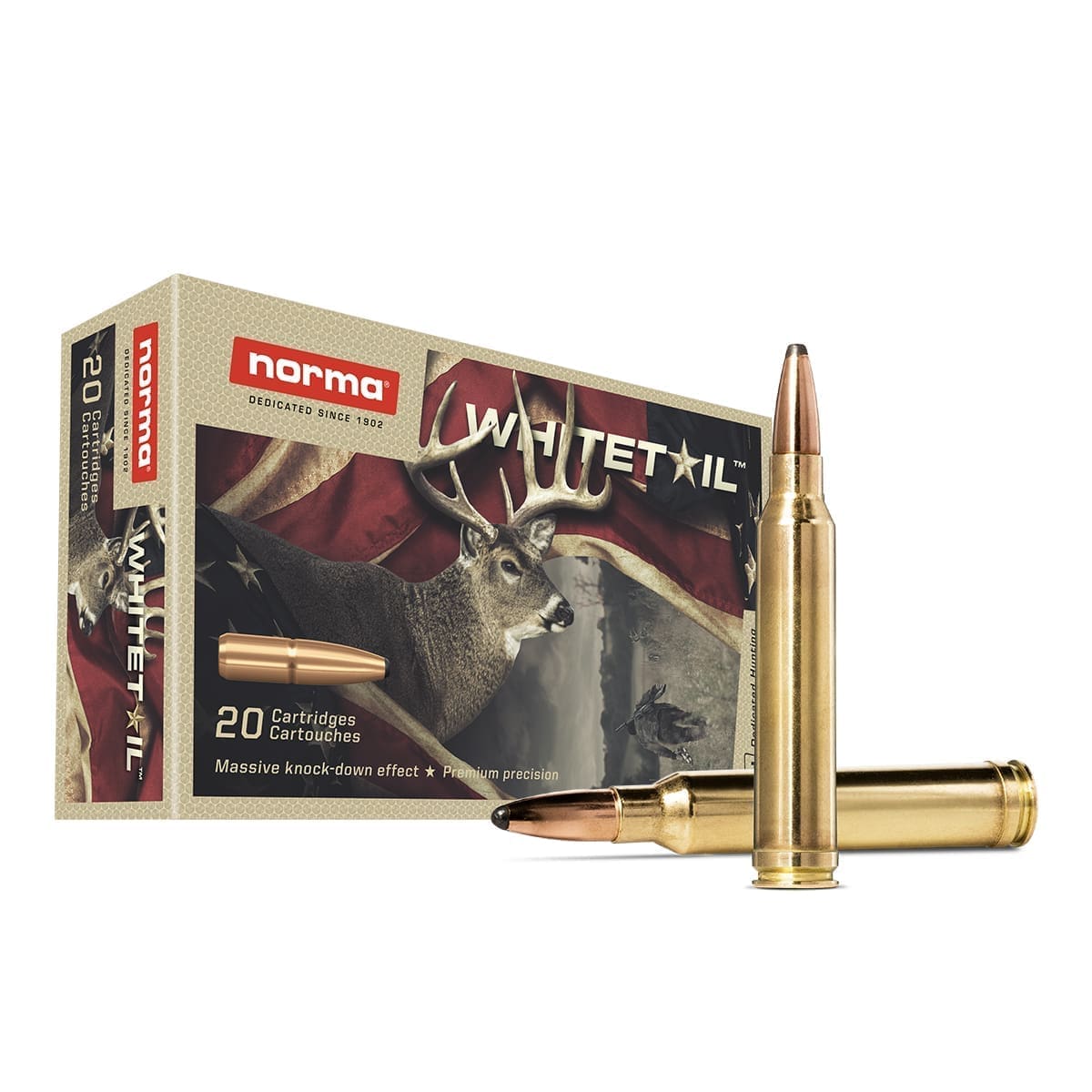 .300 win mag norma whitetail 180gr, 300 win mag norma, norma whitetail 300wm, munition grand gibier 300 win mag, balle soft point alaska, munition chasse longue distance, cartouche norma 300 win mag, chasse orignal 300wm, munition premium calibre 300