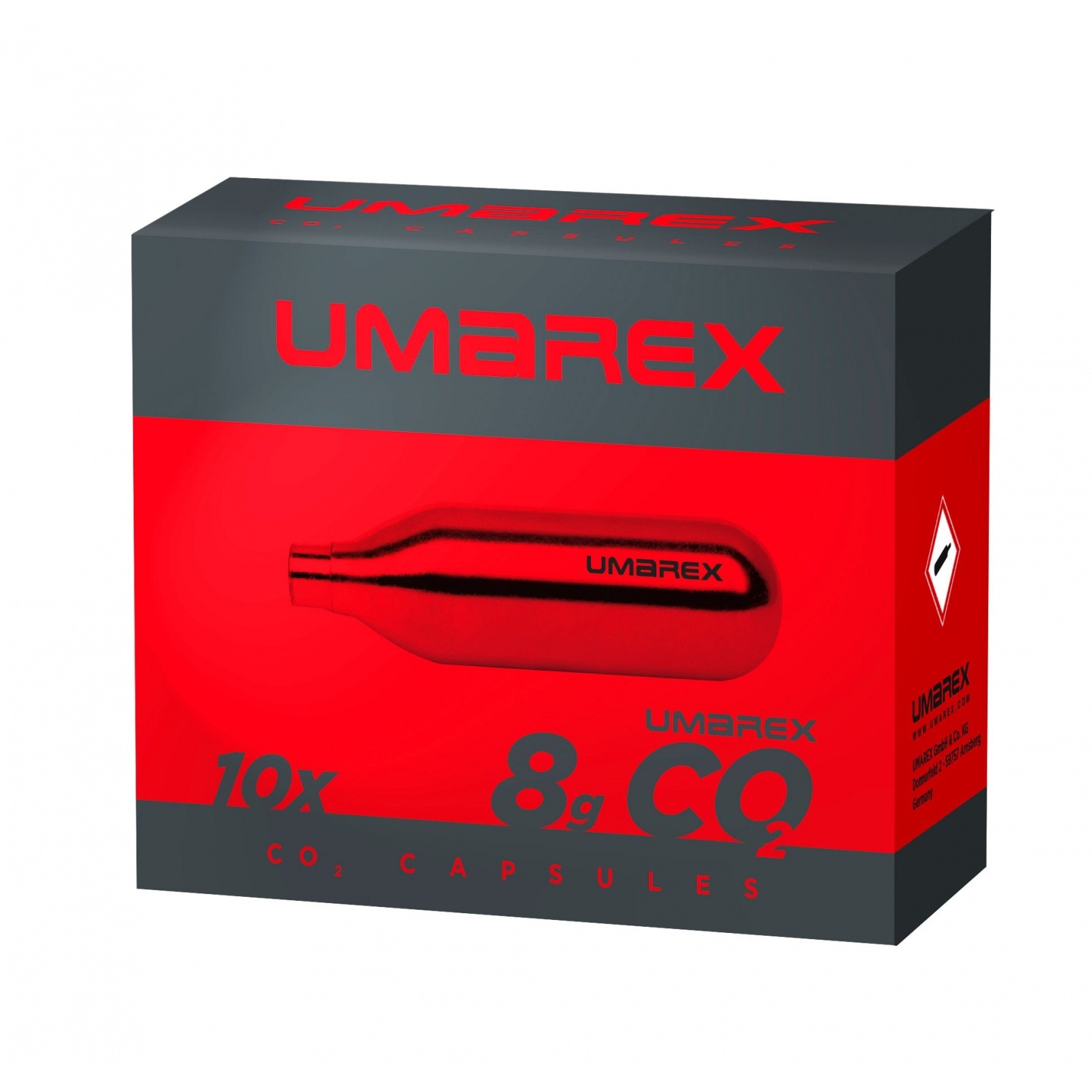 umarex capsule co2 8g x10, UMAREX CO₂ 8g, cartouches CO2 8 g, capsule CO₂, CO₂ UMAREX, CO₂ pour pistolet, revolver CO₂, carabine CO₂, airgun, recharge CO₂, tir récréatif, accessoire CO₂