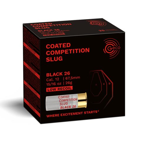 GECO Coated Competition Slug Black 26 – Cal. 12/67,5 (Boîte de 25)
