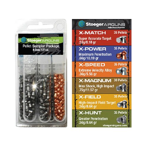 Pack test 6 types plombs 4,5mm STOEGER