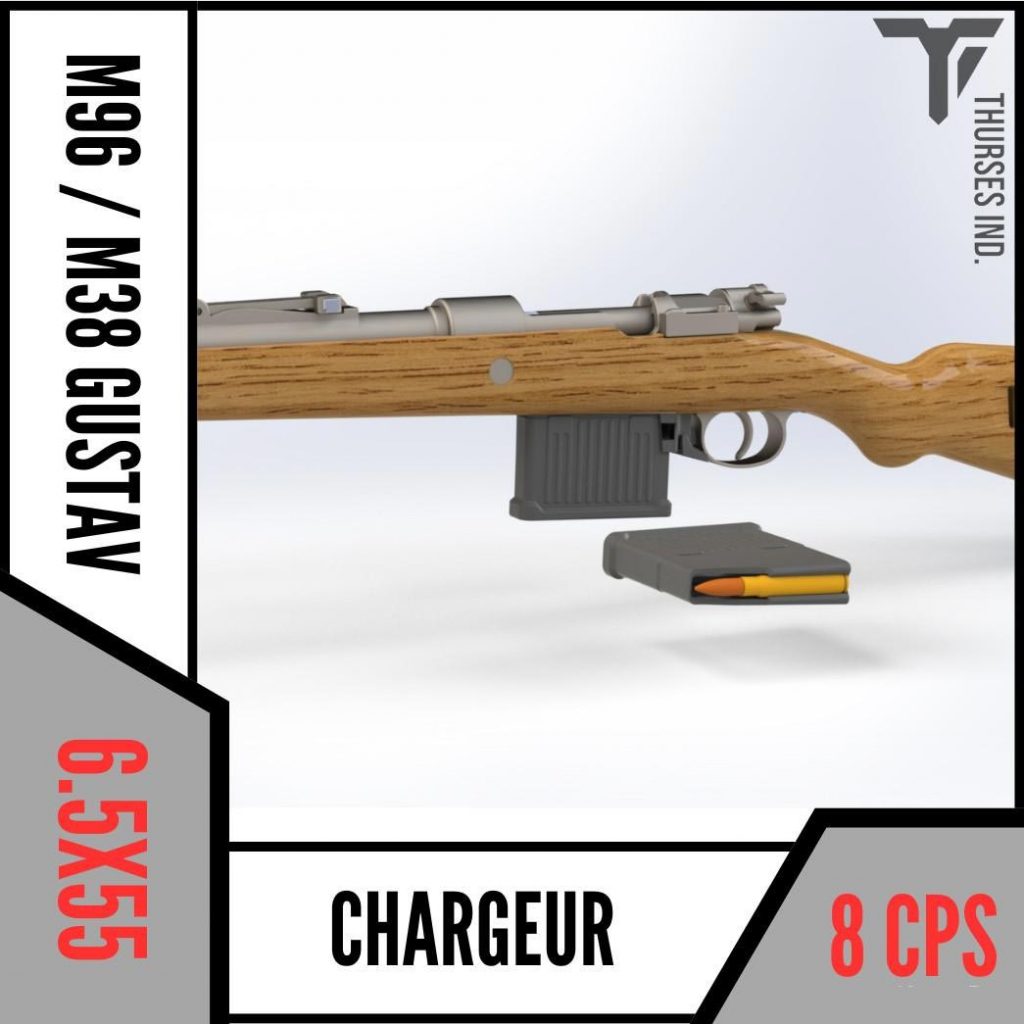 TI Chargeur M96 / M38 Carl Gustav 8 coups