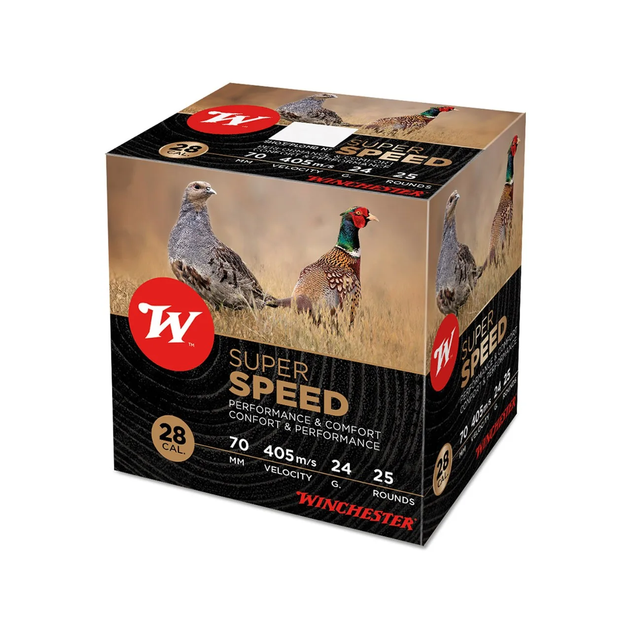 winchester super speed g2 28/70 24g, winchester super speed g2 28/70 24g, cartouche calibre 28 plomb 6, cartouche calibre 28 plomb 7.5, 28/70 405 m/s, poudre g2 winchester, bourre jupe 4 jambes, super speed generation 2