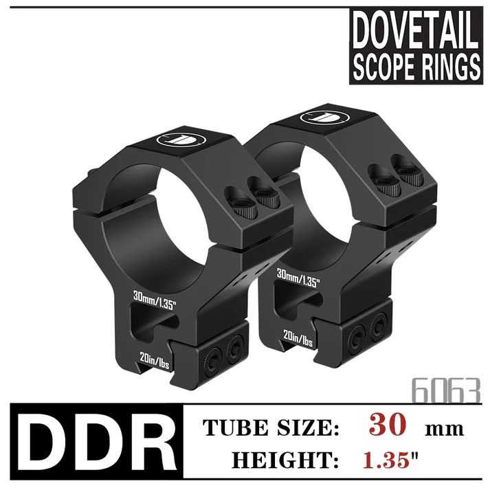 discoveryopt colliers alu 6063 30mm h 1,35 pouces rail 11mm, Colliers DiscoveryOpt DDR 30mm, colliers 30mm rail 11mm, montage haut lunette 22lr, anneaux alu 6063, support queue d'aronde 30mm, Martin Armes.