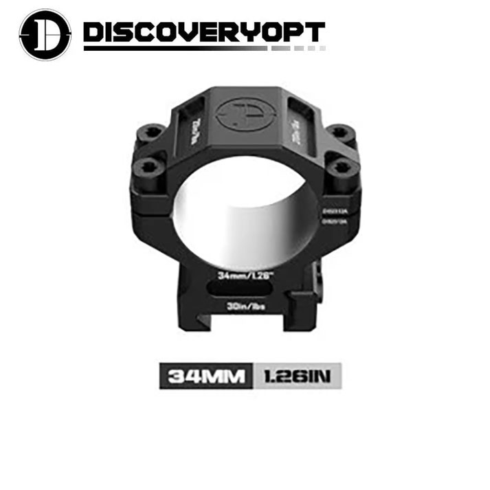 discoveryopt colliers alu 7075 34mm h 1,26 pouces picatinny, Colliers lunette 34mm, colliers alu 7075 T6, montage lunette TLD, DiscoveryOpt 34mm Picatinny, accessoires tir longue distance, Martin Armes.