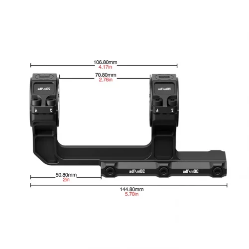 Montage Monobloc Cantilever DISCOVERYOPT – 0 MOA – Multi-Compatible 30/34 mm