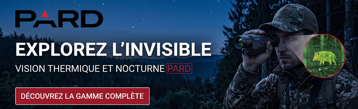 pard, Marque PARD, vision nocturne PARD, lunette thermique PARD, clip on PARD NV007, optique infrarouge chasse, monoculaire thermique PARD, régulation sanglier, Martin Armes.