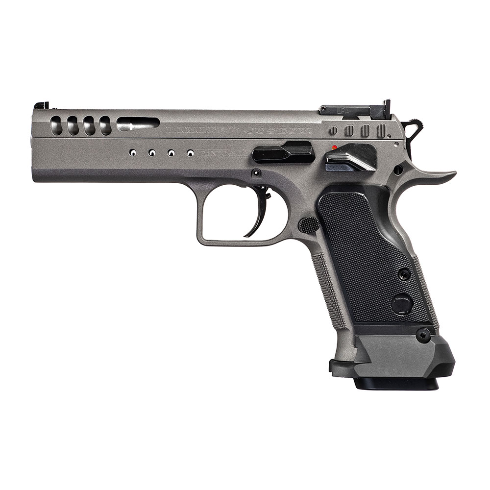 tanfoglio limited custom optic 9x19 tungsten, Tanfoglio Limited Custom Optic, pistolet IPSC Limited Optics, Tanfoglio Tungsten 9x19, canon bull barrel, pistolet Optic Ready, arme de compétition acier, Martin Armes.