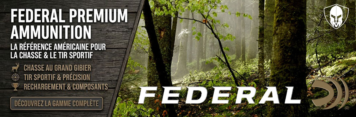 federal, Munition Federal, cartouche American Eagle, Federal Premium, balle Syntech 9mm, Federal Gold Medal Match, douille Federal laiton, amorce Federal, Martin Armes.