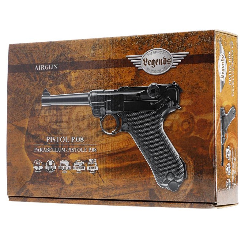 umarex legends p08 blowback co2 bb 4,5mm