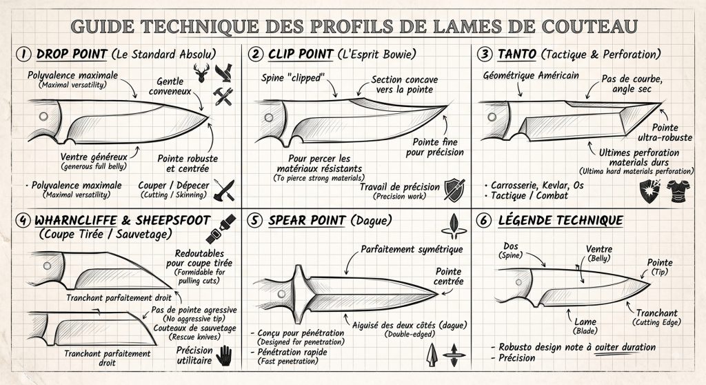 l'anatomie les profils de lames