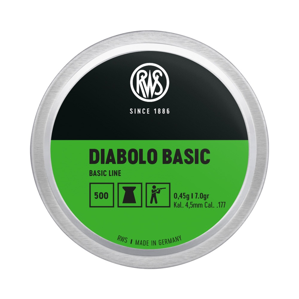 PLOMBS 4,5 mm RWS Diabolo Basic 0.45g x500