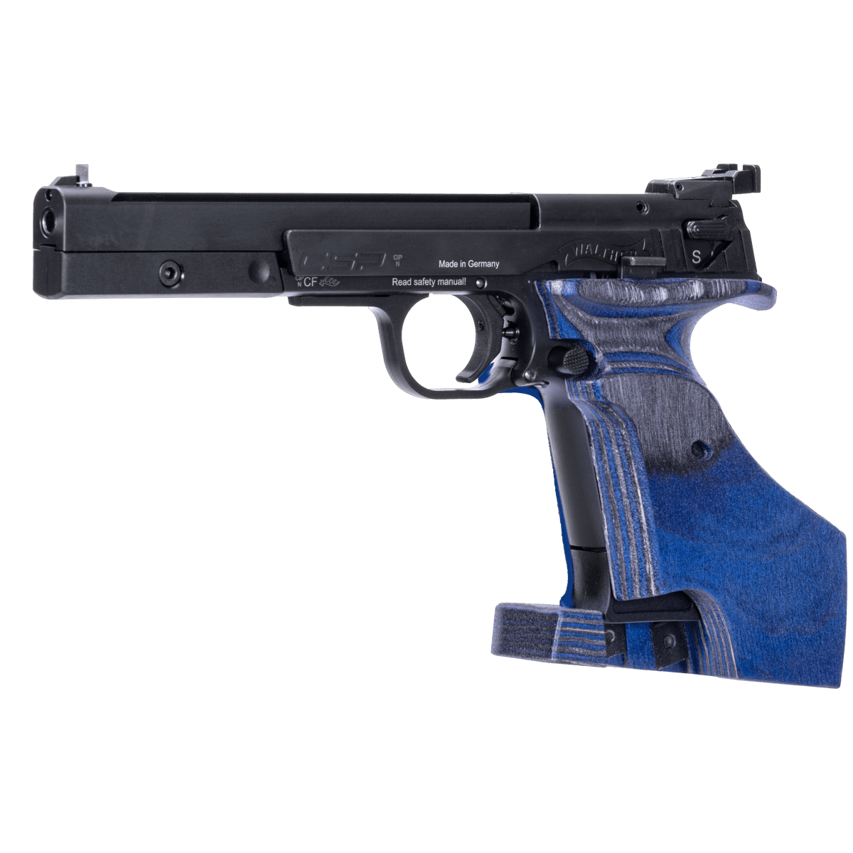 walther csp expert blue angel cal 22lr, 10 coups, poignee anatomique
