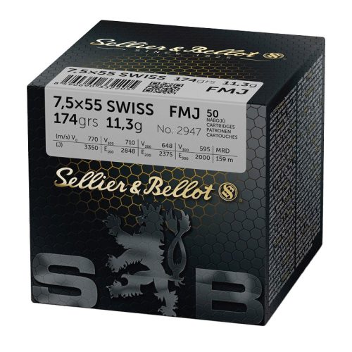 7,5×55 SWISS Sellier & Bellot FMJ 174gr