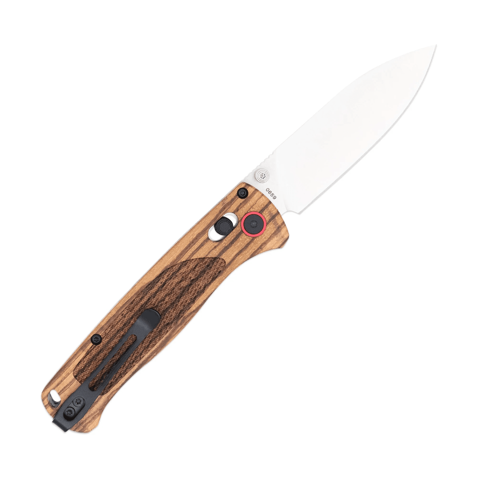 Couteau Pliant Cobratec Zebrawood - Manche en Bois et Lame D2 (CBZWDBLD)