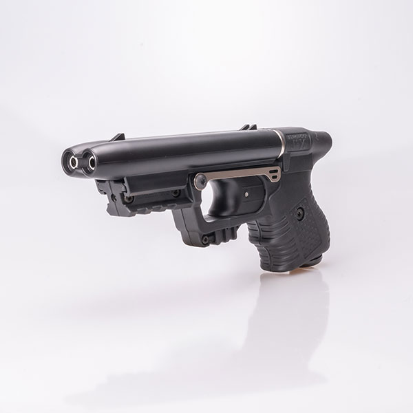 Pistolet de défense lacrymogène JPX 2 coups, Acheter projecteur JPX anti-agression OC, Arme de défense non létale JPX efficace 7 mètres, Bombe lacrymogène format pistolet professionnelle, Avis pistolet lacrymogène JPX et efficacité chiens