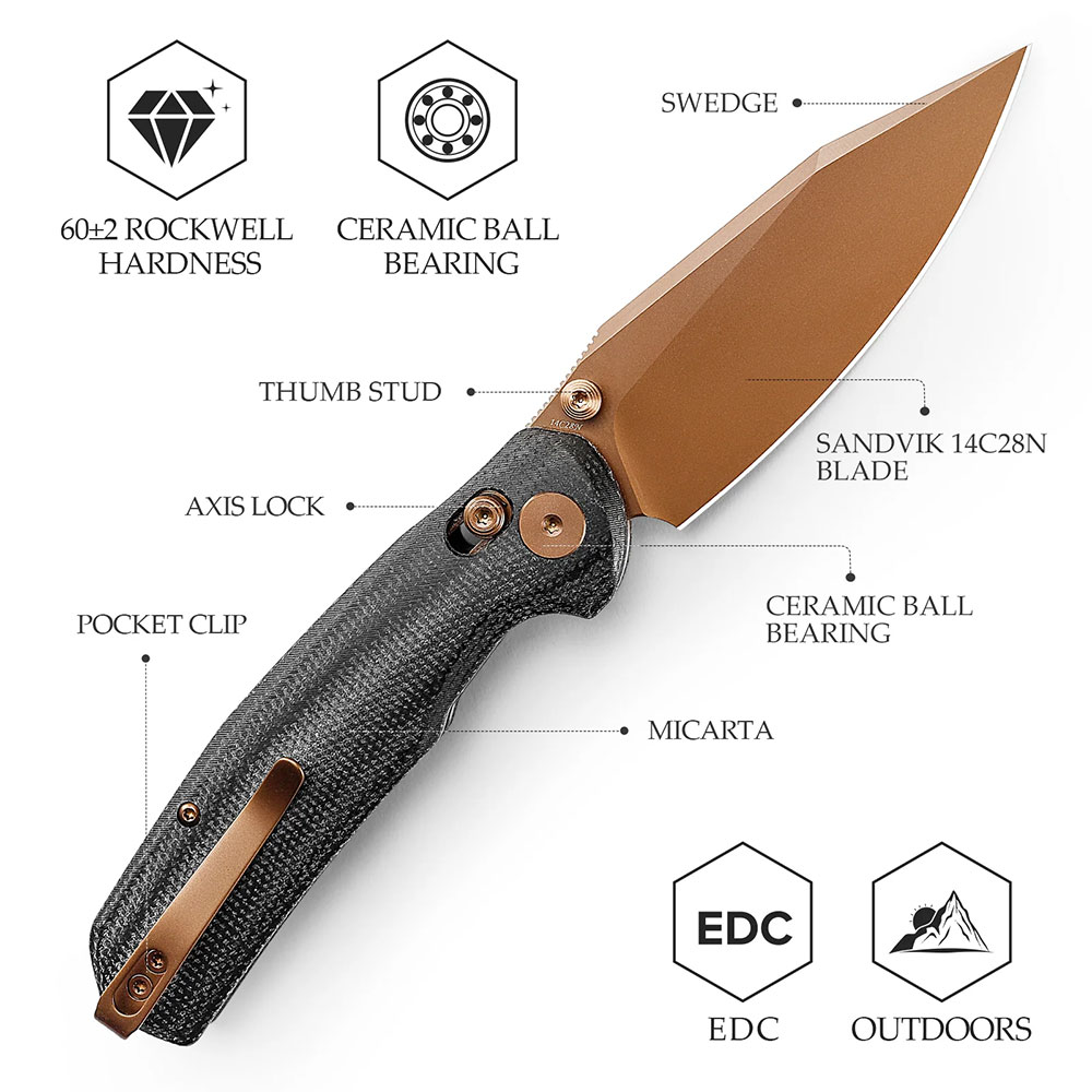 TRIVISA Hornet BM Lame 85mm manche micarta