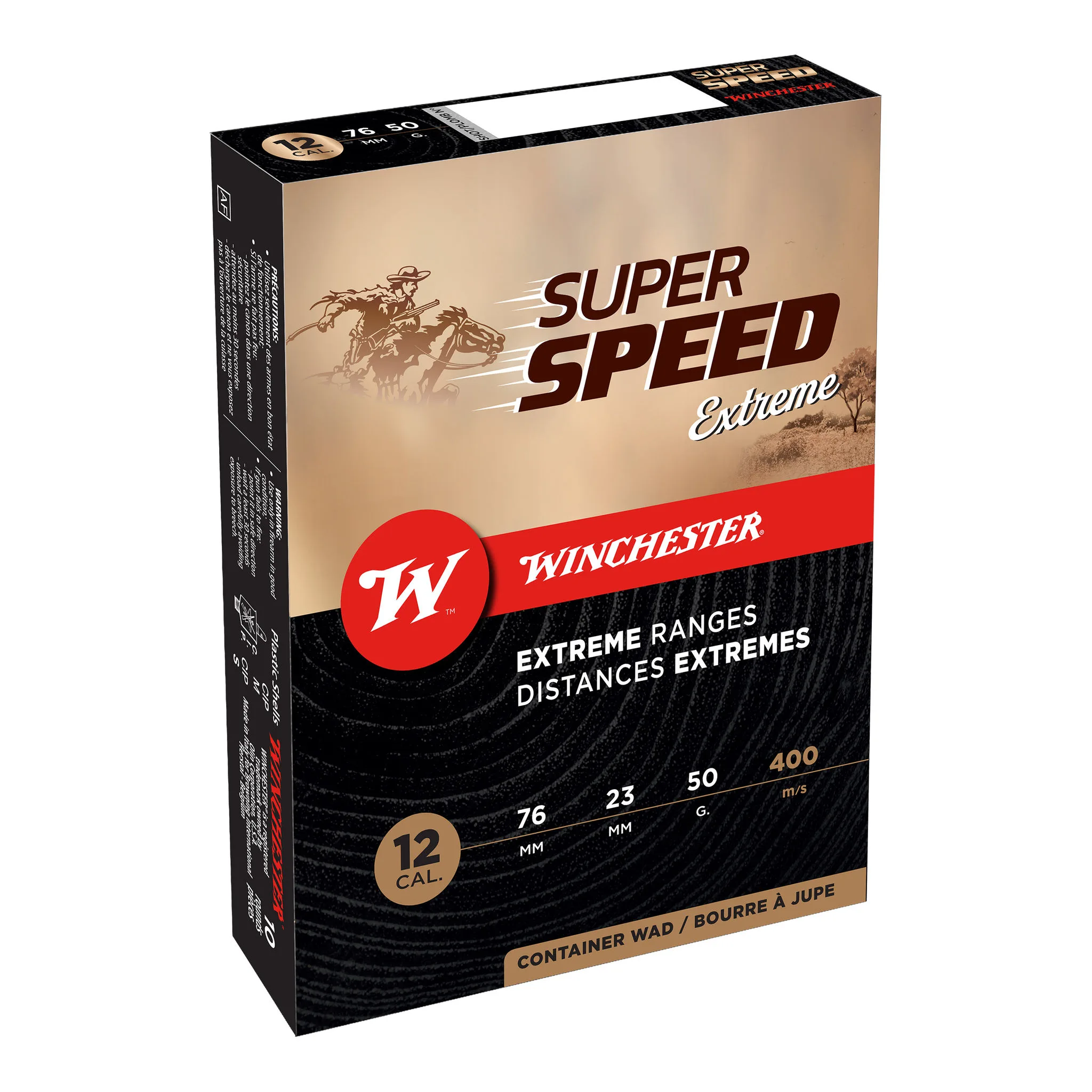 Cartouches Winchester Magnum 12/76 50 grammes pour tir longue distance, Munitions chasse Super Speed Extreme plomb de 1 2 4 6, Cartouches fusil de chasse 50g bourre à jupe très rapides, Acheter boite cartouches Winchester 12 Magnum renard et lièvre, Avis Winchester Super Speed Extreme 400 m/s longue portée